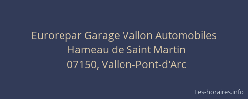 Eurorepar Garage Vallon Automobiles