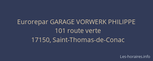 Eurorepar GARAGE VORWERK PHILIPPE