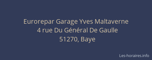 Eurorepar Garage Yves Maltaverne