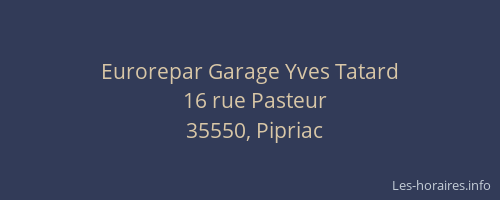 Eurorepar Garage Yves Tatard
