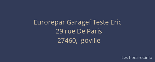 Eurorepar Garagef Teste Eric