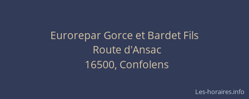 Eurorepar Gorce et Bardet Fils