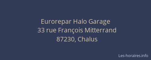 Eurorepar Halo Garage