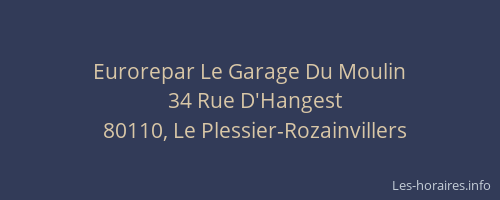 Eurorepar Le Garage Du Moulin