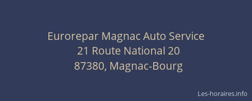 Eurorepar Magnac Auto Service