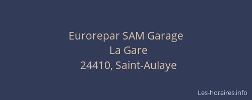 Eurorepar SAM Garage