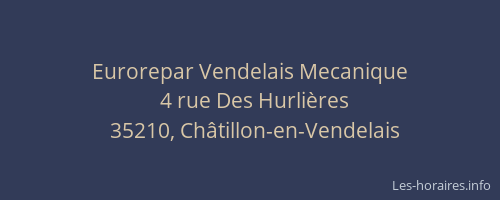 Eurorepar Vendelais Mecanique