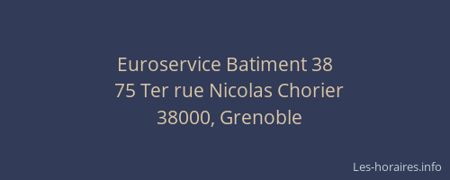 Euroservice Batiment 38