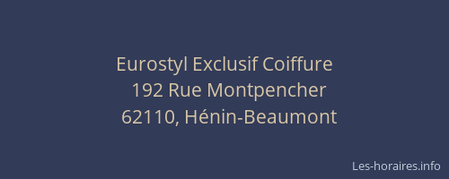 Eurostyl Exclusif Coiffure