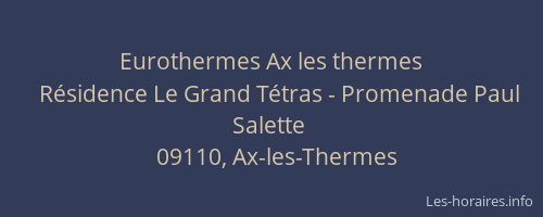 Eurothermes Ax les thermes