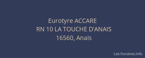 Eurotyre ACCARE