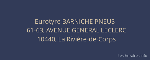 Eurotyre BARNICHE PNEUS