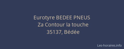 Eurotyre BEDEE PNEUS