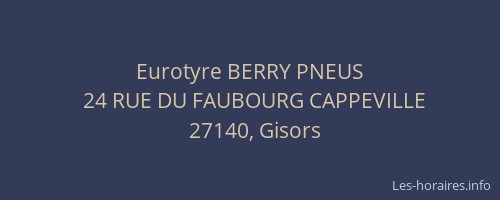 Eurotyre BERRY PNEUS