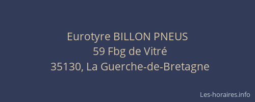Eurotyre BILLON PNEUS