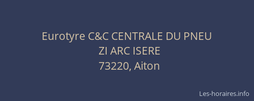 Eurotyre C&C CENTRALE DU PNEU