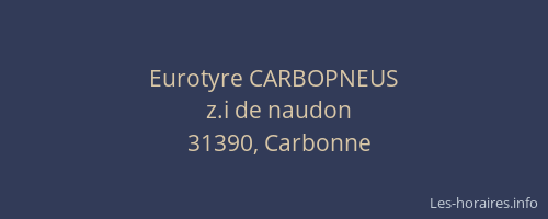 Eurotyre CARBOPNEUS