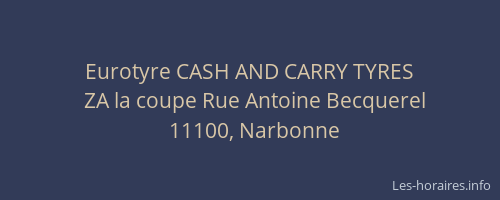 Eurotyre CASH AND CARRY TYRES