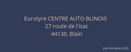Eurotyre CENTRE AUTO BLINOIS