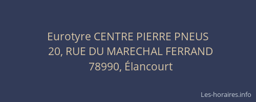 Eurotyre CENTRE PIERRE PNEUS