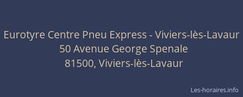 Eurotyre Centre Pneu Express - Viviers-lès-Lavaur