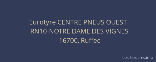 Eurotyre CENTRE PNEUS OUEST