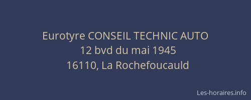 Eurotyre CONSEIL TECHNIC AUTO