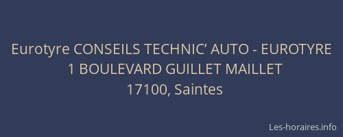 Eurotyre CONSEILS TECHNIC’ AUTO - EUROTYRE
