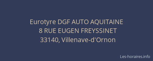 Eurotyre DGF AUTO AQUITAINE