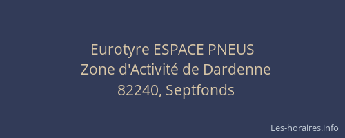 Eurotyre ESPACE PNEUS