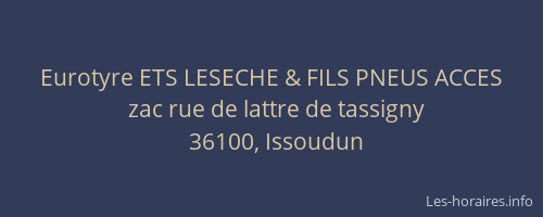 Eurotyre ETS LESECHE & FILS PNEUS ACCES