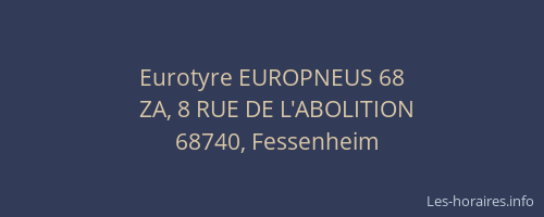 Eurotyre EUROPNEUS 68