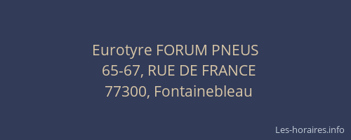 Eurotyre FORUM PNEUS