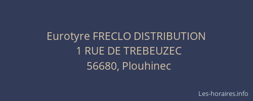 Eurotyre FRECLO DISTRIBUTION