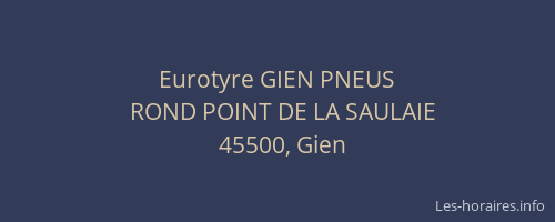 Eurotyre GIEN PNEUS