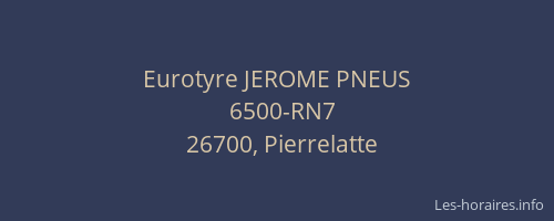 Eurotyre JEROME PNEUS