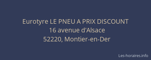 Eurotyre LE PNEU A PRIX DISCOUNT
