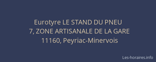 Eurotyre LE STAND DU PNEU