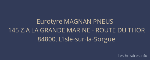 Eurotyre MAGNAN PNEUS