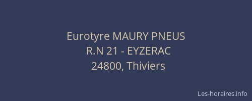 Eurotyre MAURY PNEUS