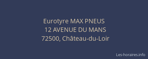 Eurotyre MAX PNEUS