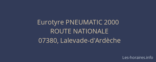 Eurotyre PNEUMATIC 2000