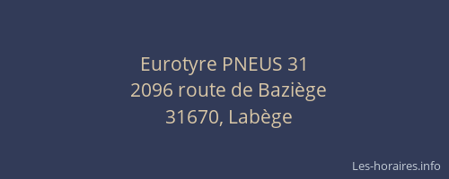 Eurotyre PNEUS 31