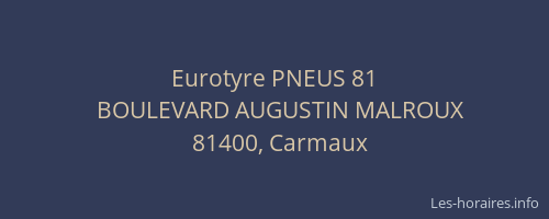 Eurotyre PNEUS 81