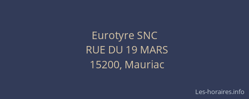 Eurotyre SNC