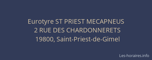 Eurotyre ST PRIEST MECAPNEUS