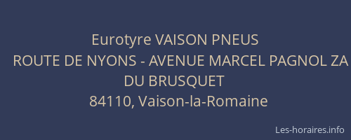 Eurotyre VAISON PNEUS