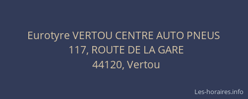 Eurotyre VERTOU CENTRE AUTO PNEUS