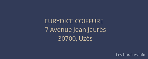 EURYDICE COIFFURE