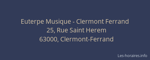 Euterpe Musique - Clermont Ferrand